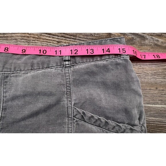 C&C California Women's MED Grey Linen Blend Cuffed Ankle Pants Nautical Beachy - Picture 7 of 13